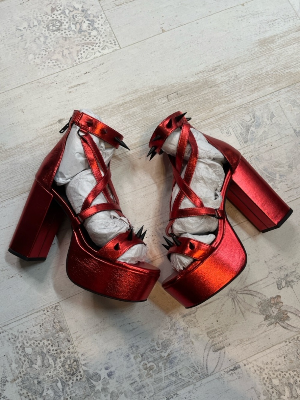 Dolls Kill Widow Blood Moon Rising Pentagram Sandals Size 9